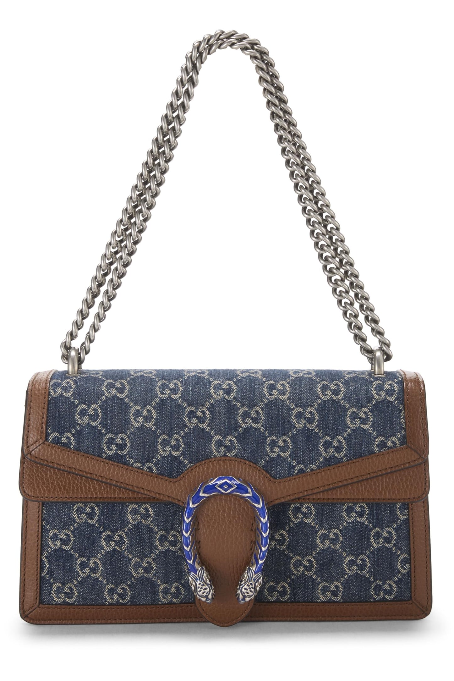 Gucci,  Blue Denim Dionysus Shoulder Bag Small, Blue