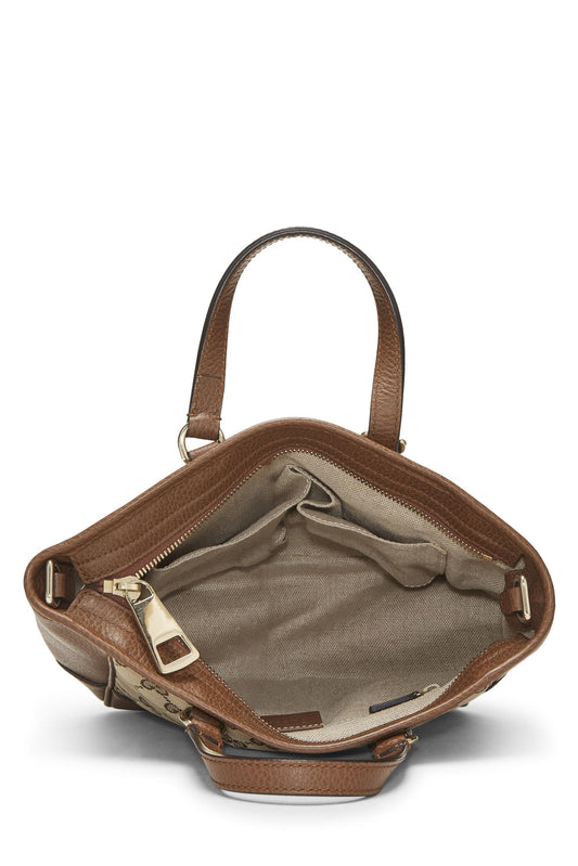 Gucci,  Brown Original GG Canvas Bree Top Handle Tote, Brown