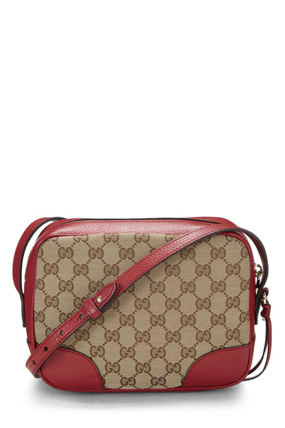 Gucci,  Red Original GG Canvas Bree Crossbody, Red