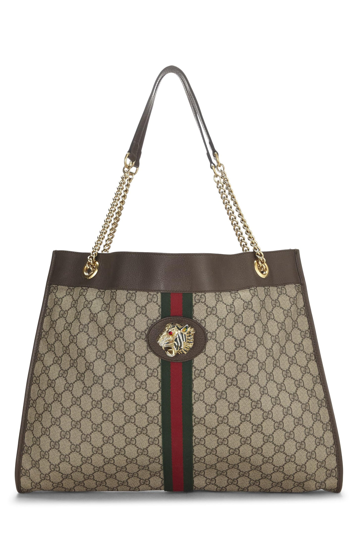 Gucci,  Original GG Supreme Canvas Rajah Tote Large, Brown