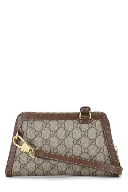 Gucci,  GG Supreme Canvas Crossbody Bag, Brown