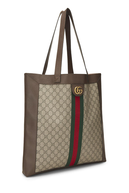 Gucci,  Brown Original GG Supreme Canvas Ophidia Tote Large, Brown