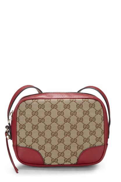 Gucci,  Red Original GG Canvas Bree Crossbody, Red