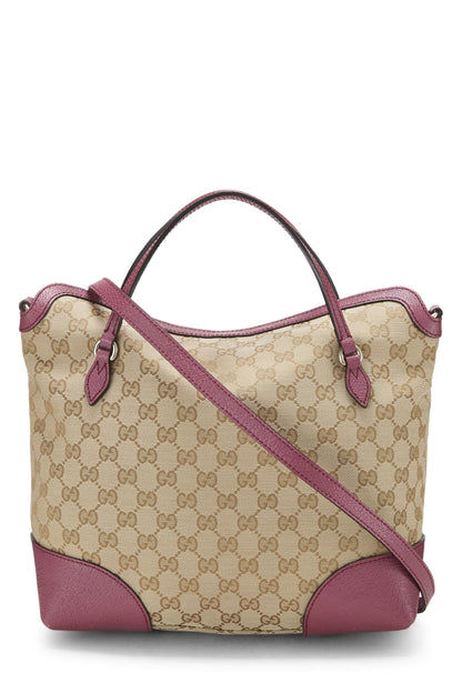 Gucci,  Pink Original GG Canvas Bree Handbag, Pink