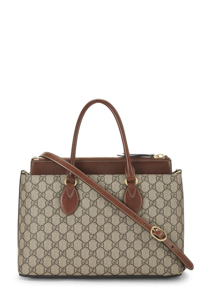 Gucci,  Brown Original GG Supreme Coated Canvas Top Handle Tote, Brown