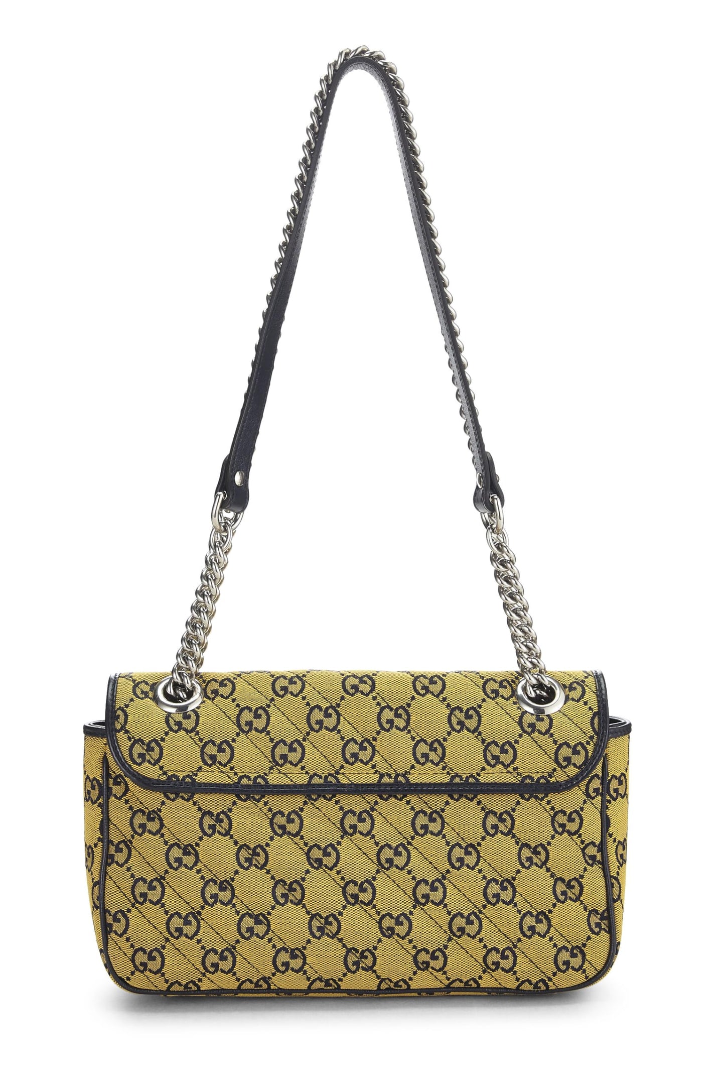 Gucci,  Yellow GG Canvas Marmont Shoulder Bag Small, Yellow