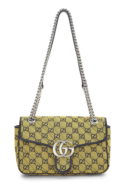 Gucci,  Yellow GG Canvas Marmont Shoulder Bag Small, Yellow