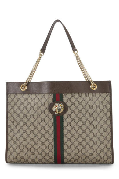 Gucci,  Brown Original GG Supreme Canvas Rajah Tote, Brown