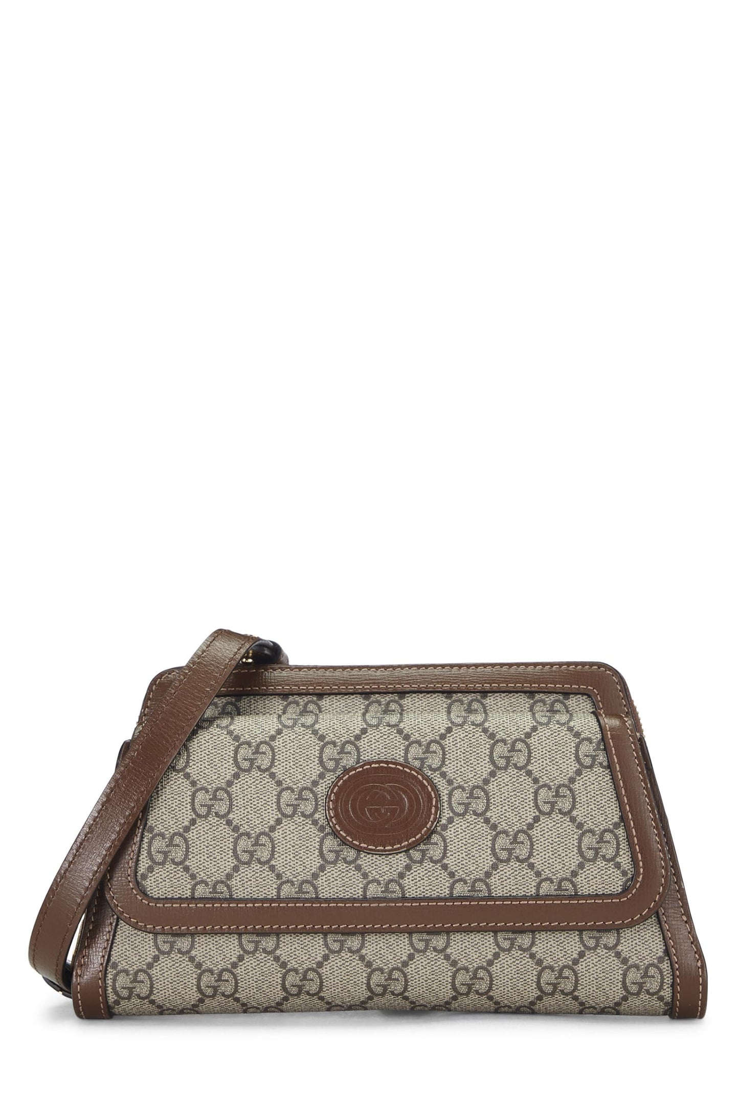 Gucci,  GG Supreme Canvas Crossbody Bag, Brown