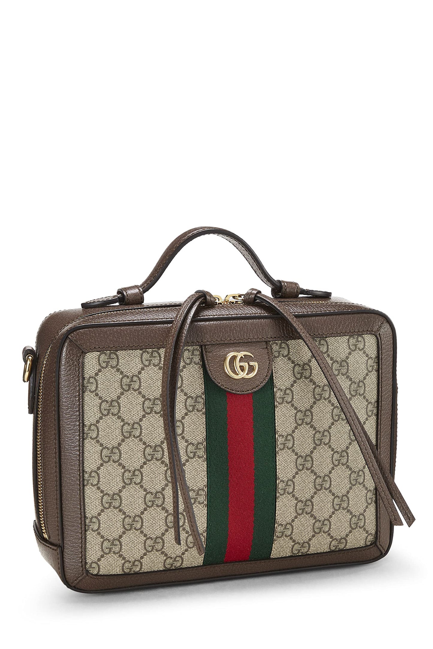 Gucci,  Original GG Supreme Canvas Web Ophidia Shoulder Bag Medium, Brown