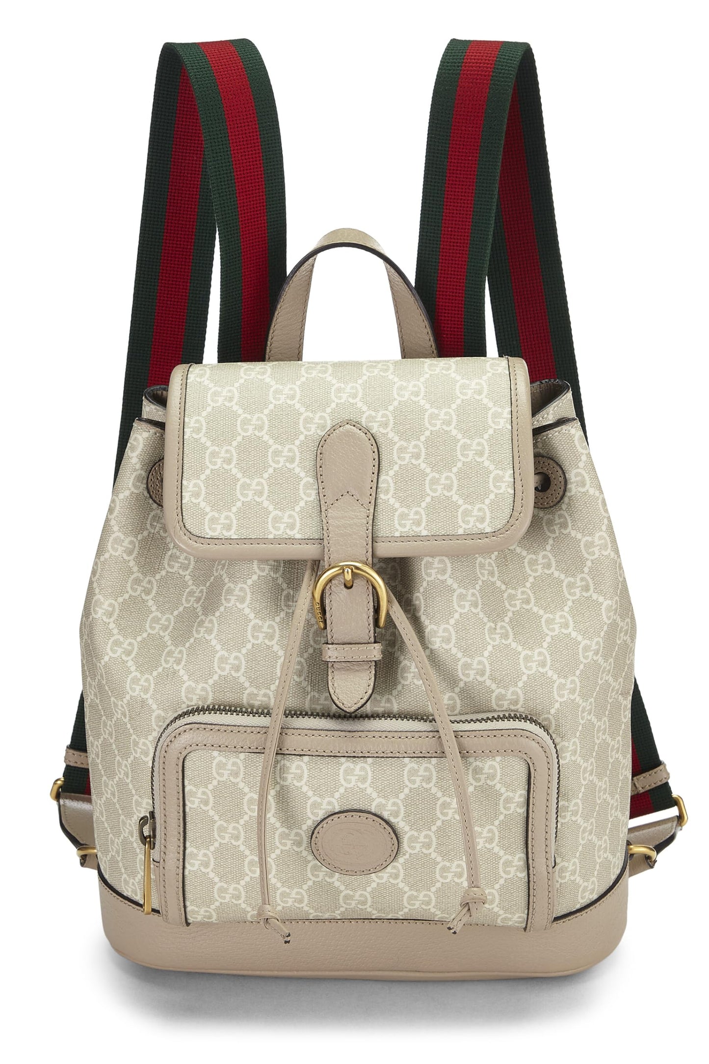 Gucci,  Beige GG Supreme Canvas Interlocking GG Backpack, Beige