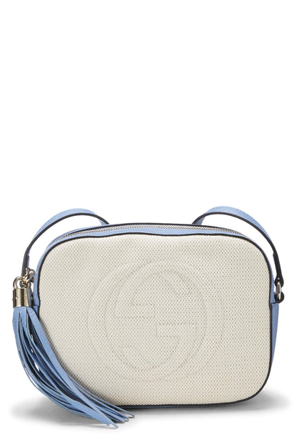 Gucci,  White Canvas & Leather Soho Disco, White