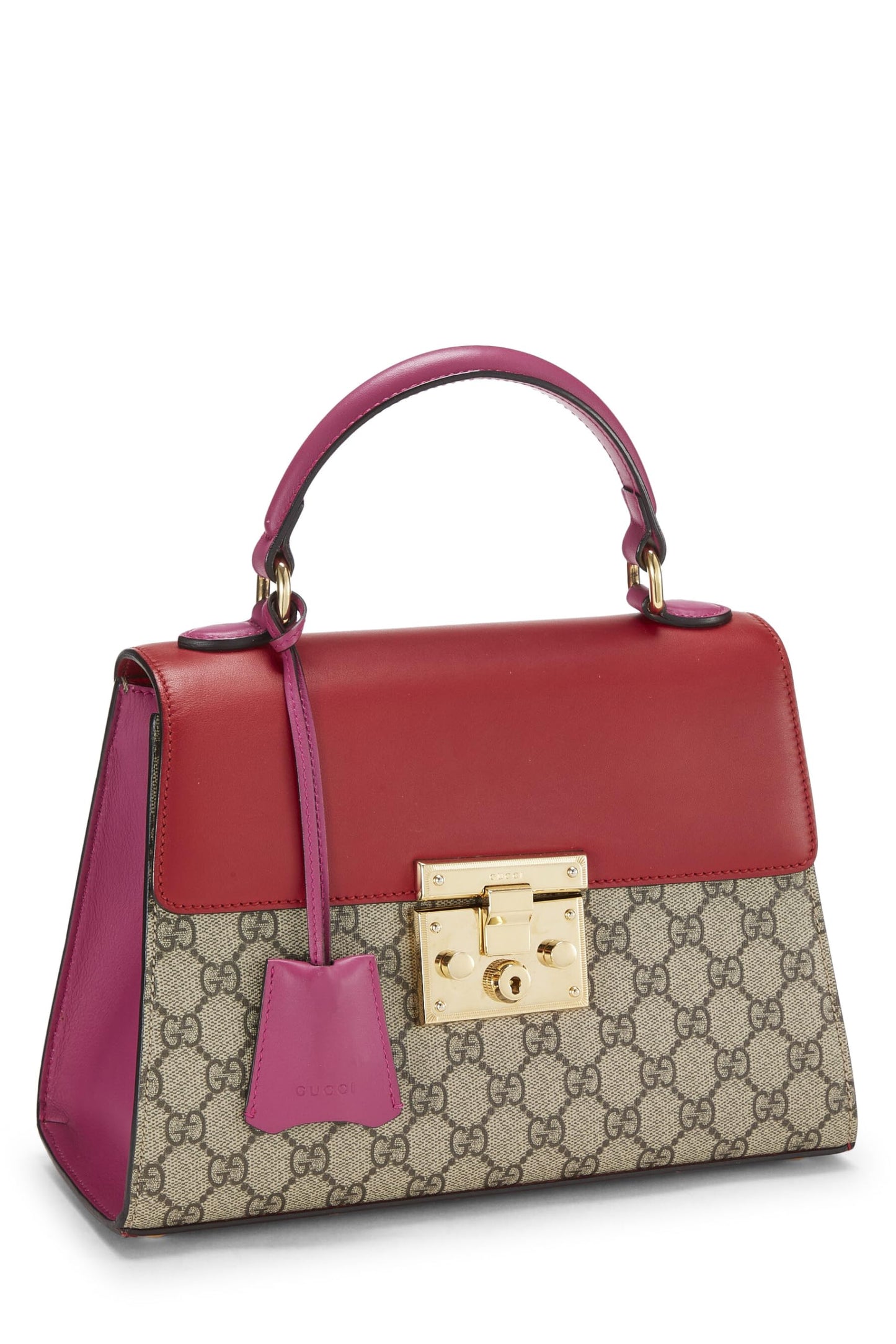 Gucci,  Multicolor Original GG Supreme Padlock Top Handle Bag, Multi