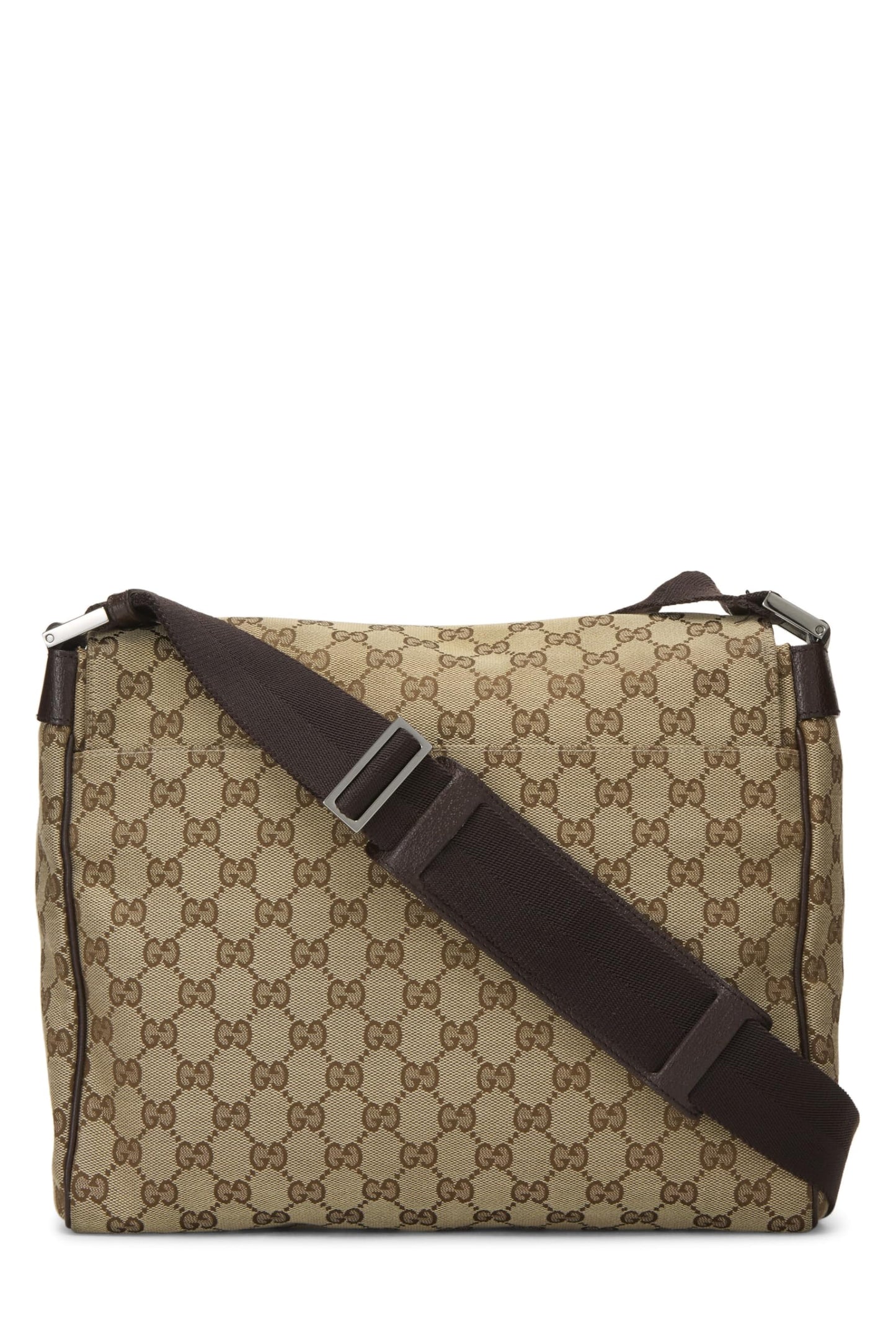 Gucci,  Brown Original GG Canvas Flap Messenger, Brown