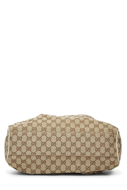 Gucci,  Cream Original GG Canvas Sukey Tote, White