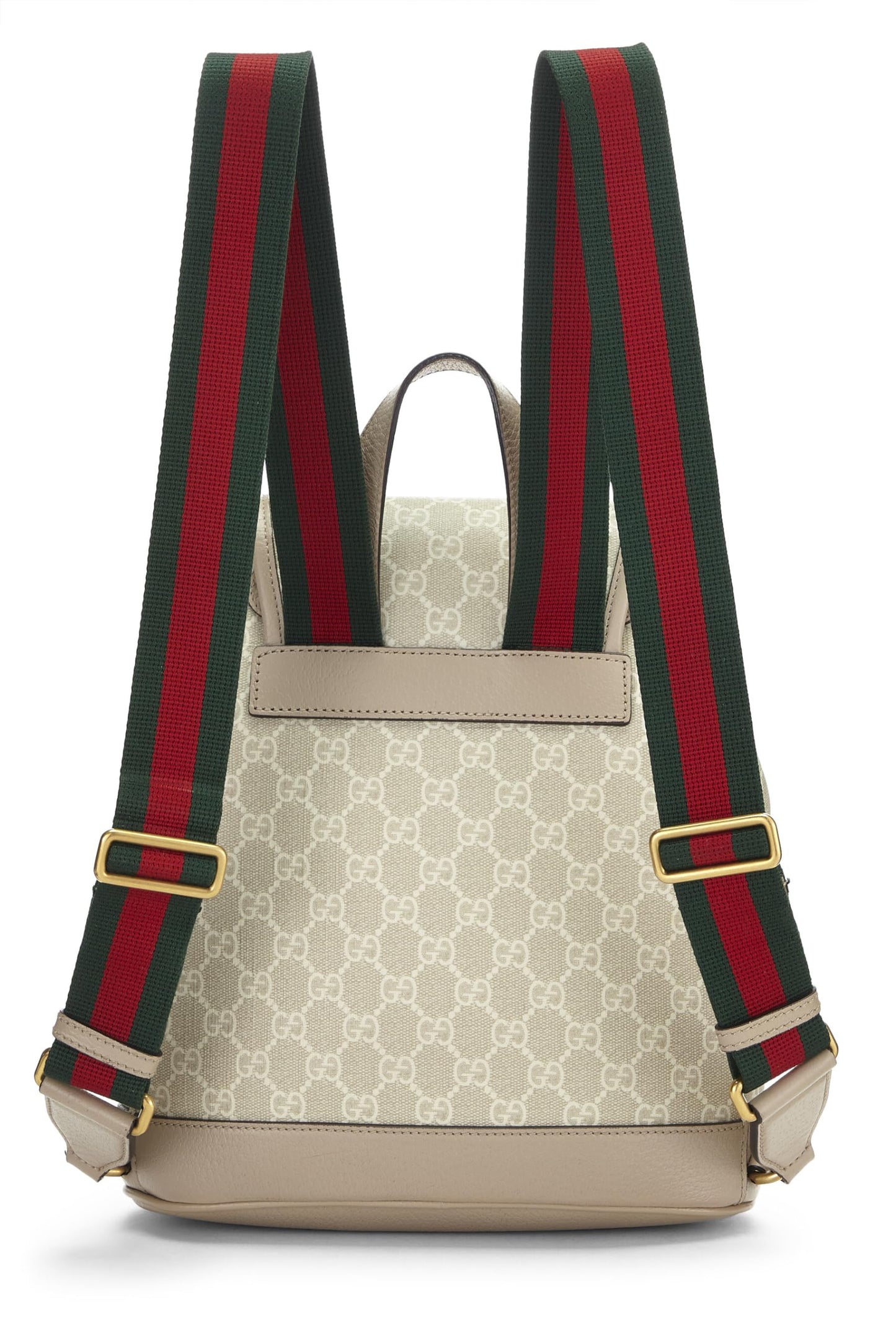 Gucci,  Beige GG Supreme Canvas Interlocking GG Backpack, Beige