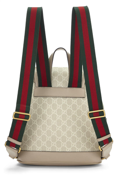 Gucci,  Beige GG Supreme Canvas Interlocking GG Backpack, Beige