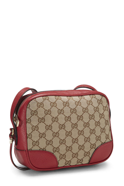 Gucci,  Red Original GG Canvas Bree Crossbody Mini, Red