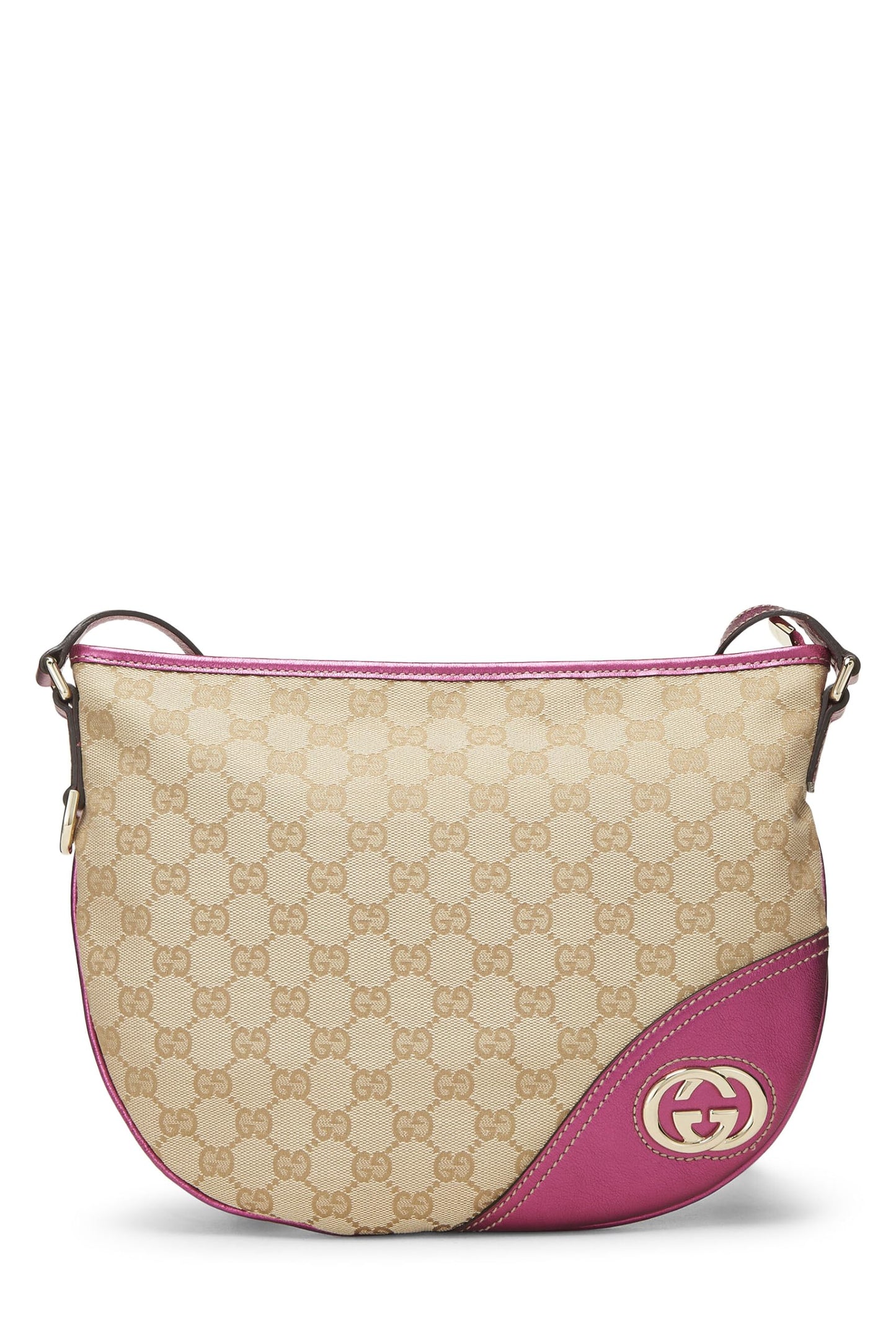 Gucci,  Pink Original GG Canvas Britt Messenger, Pink