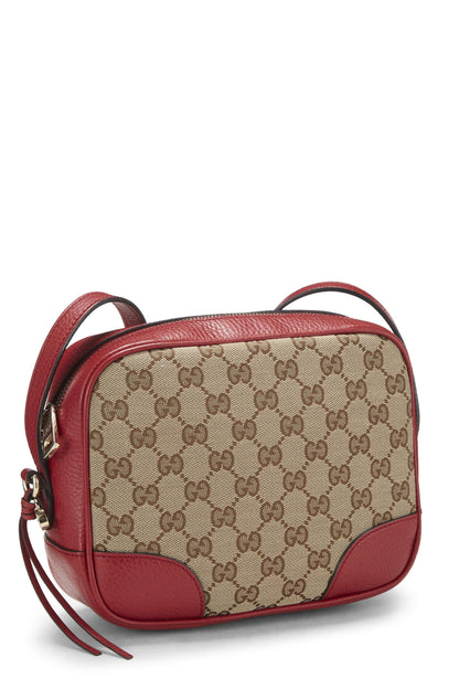 Gucci,  Red Original GG Canvas Bree Crossbody, Red