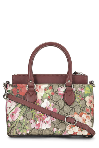 Gucci,  Pink GG Blooms Supreme Canvas Top Handle Tote, Pink