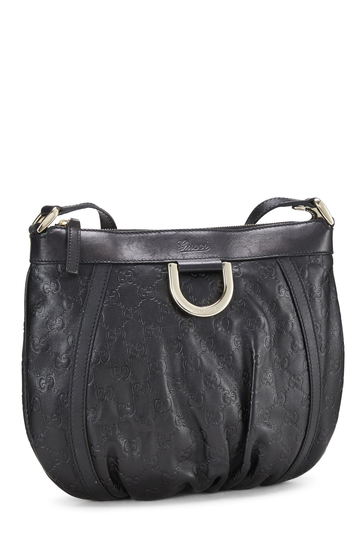 Gucci,  Black Guccissima Abbey Messenger Small, Black