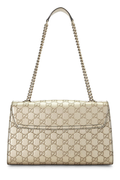 Gucci,  Gold Microguccissima Leather Emily Chain Shoulder Bag, Gold