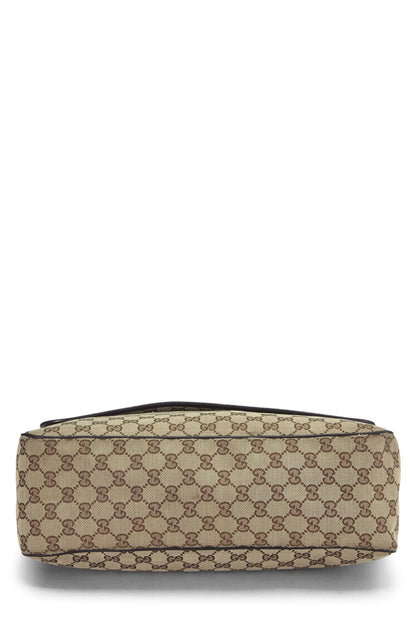 Gucci,  Original GG Canvas Buckle Flap Messenger, Brown