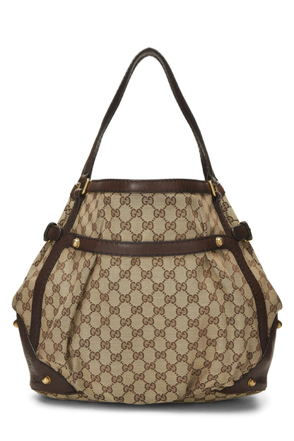 Gucci,  Original GG Canvas Jockey Tote Large, Brown