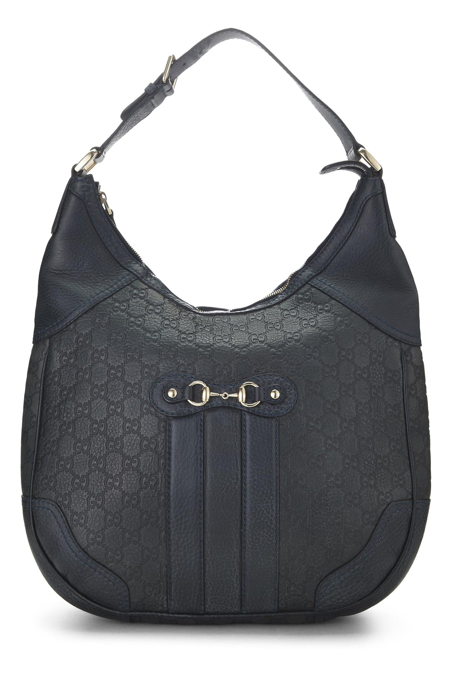 Gucci,  Navy Guccissima Leather Catherine Hobo, Navy