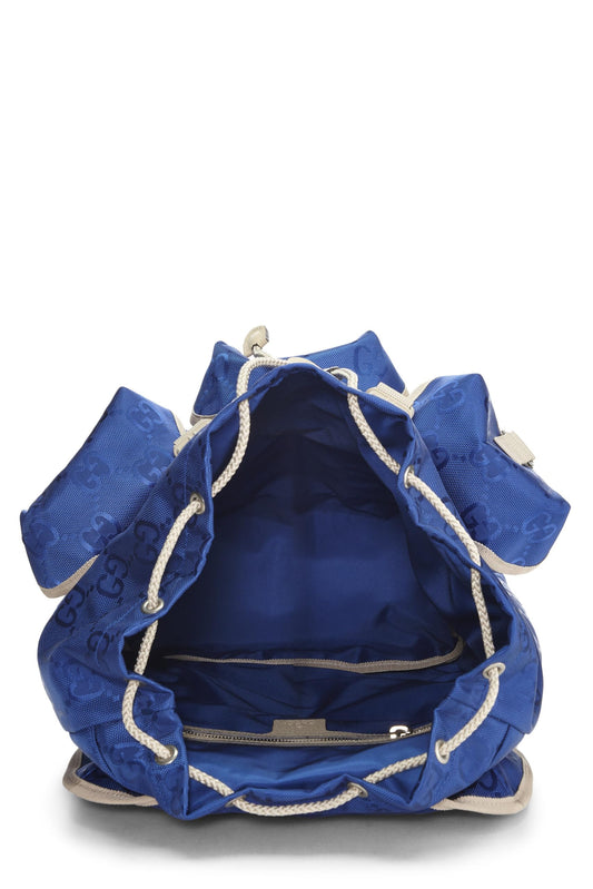 Gucci,  Blue GG Nylon Off The Grid Backpack, Blue