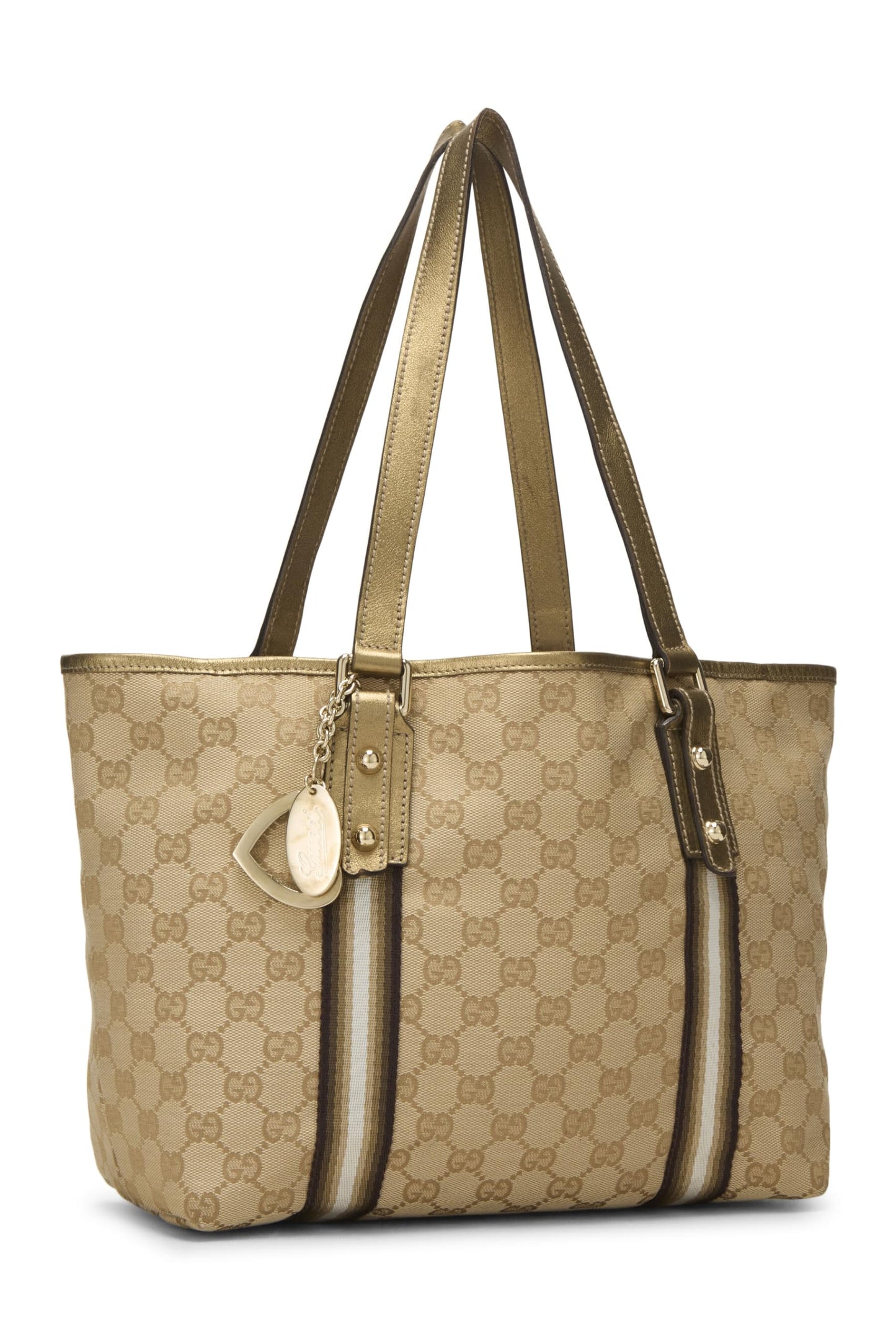 Gucci,  Gold Original GG Canvas Jolicoeur Tote Large, Gold