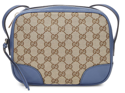 Gucci,  Blue Original GG Canvas Bree Crossbody, Blue