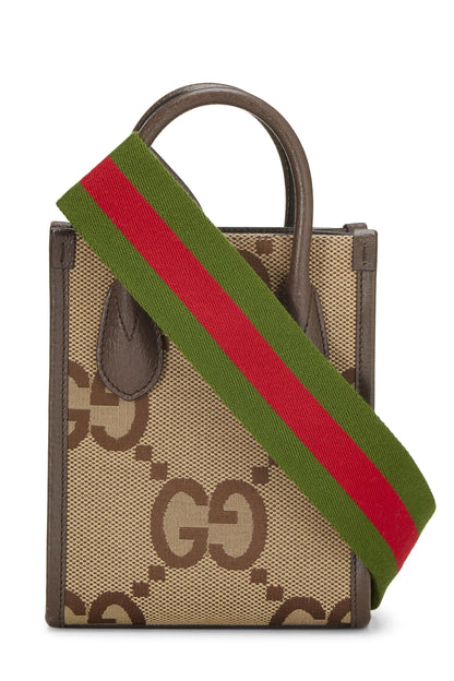 Gucci,  Brown Jumbo GG Canvas Tote Mini, Brown