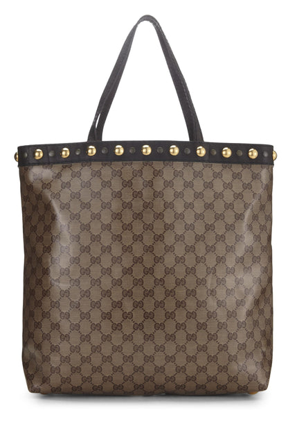 Gucci,  Brown Original GG Crystal Canvas Tote, Brown