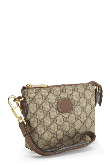 Gucci,  Original GG Supreme Canvas Convertible Wristlet, Brown