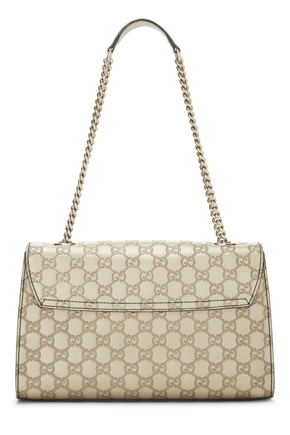 Gucci,  Gold Microguccissima Leather Emily Chain Shoulder Bag, Gold