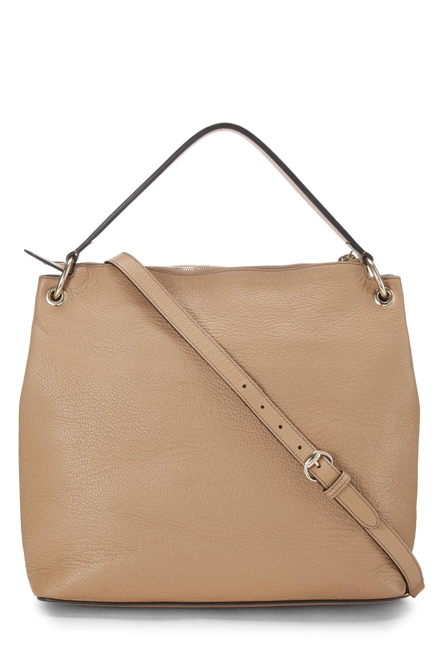 Gucci,  Beige Leather Convertible Soho Hobo Large, Beige