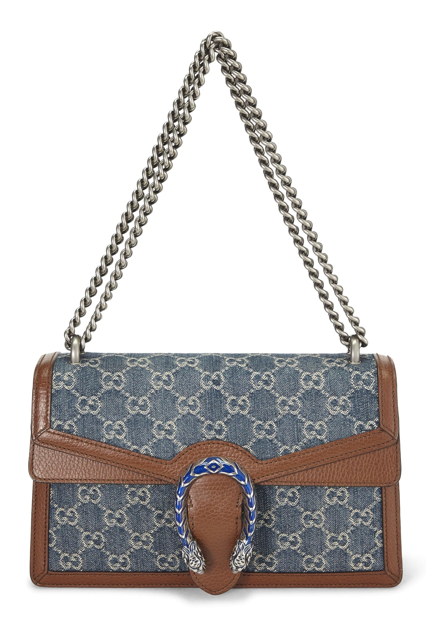 Gucci,  Blue Denim Dionysus Shoulder Bag Small, Blue