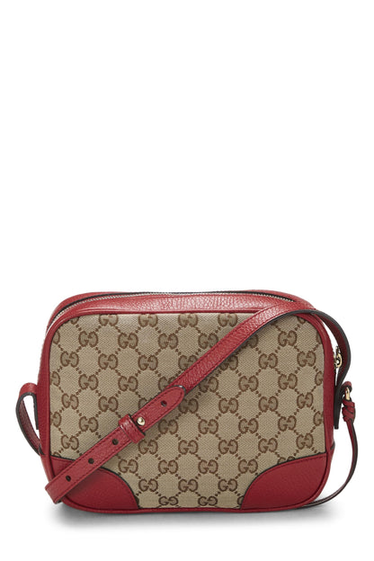 Gucci,  Red Original GG Canvas Bree Crossbody Mini, Red