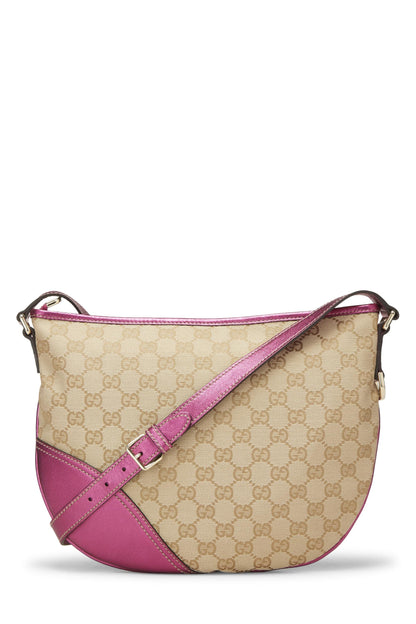 Gucci,  Pink Original GG Canvas Britt Messenger, Pink