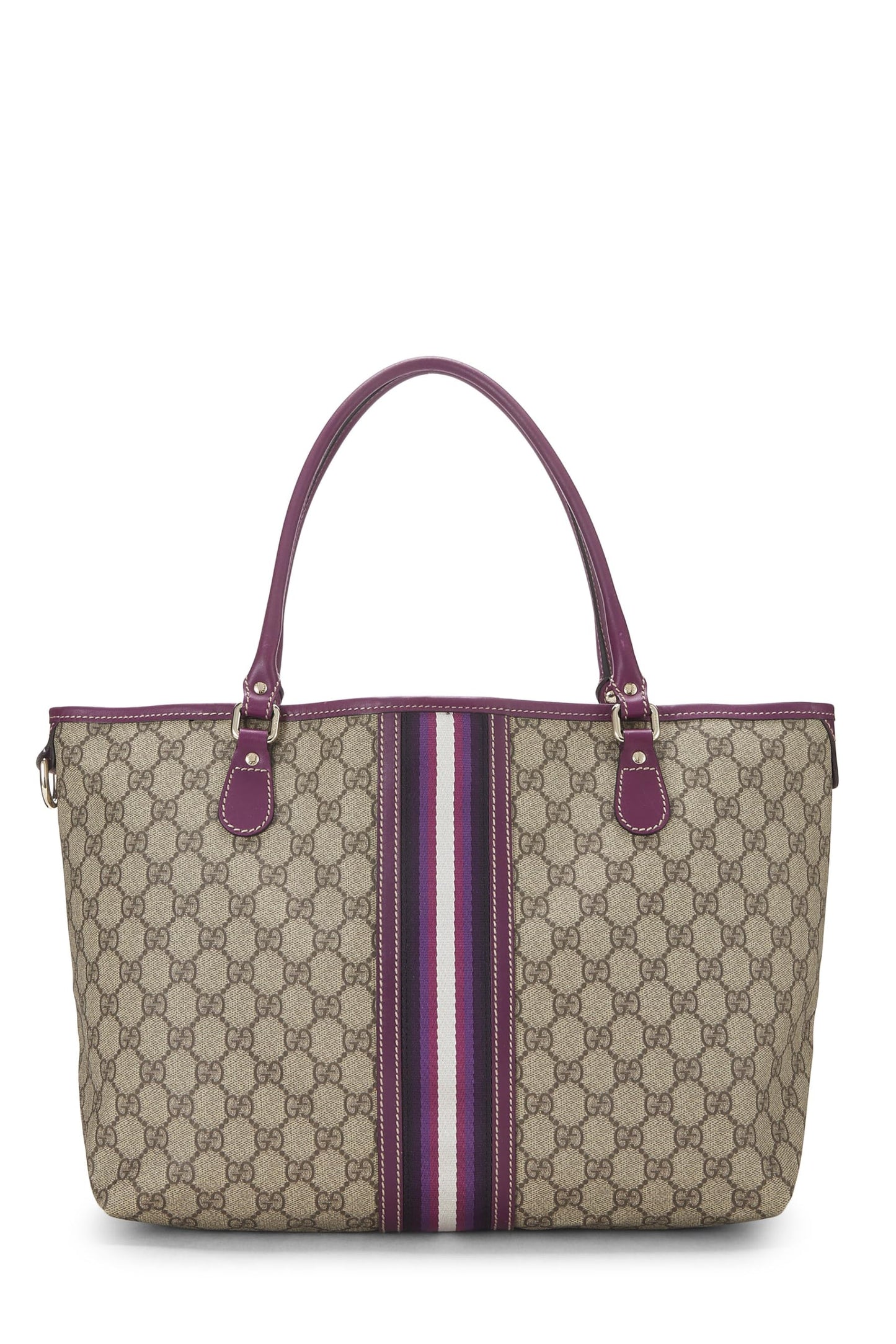 Gucci,  Purple Original GG Supreme Canvas Tote, Purple