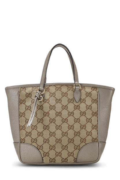 Gucci,  Grey Original GG Canvas Bree Tote Small, Grey