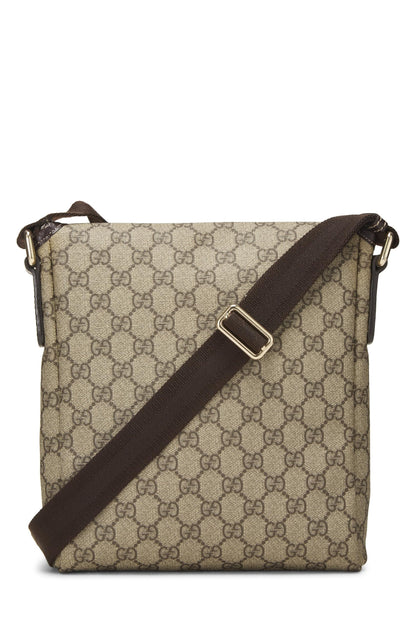 Gucci,  Original GG Supreme Canvas Flap Messenger Small, Brown