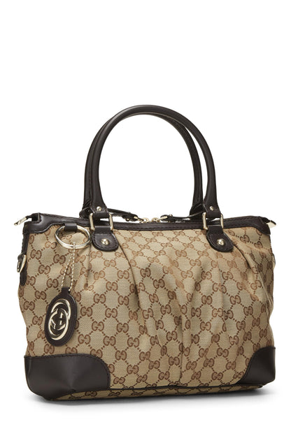 Gucci,  Original GG Canvas Sukey Handle Bag Medium, Brown