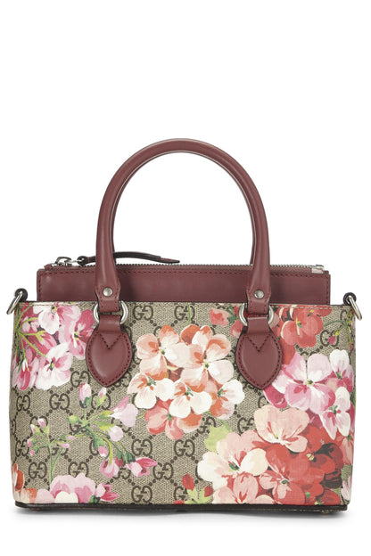 Gucci,  Pink GG Blooms Supreme Canvas Top Handle Tote, Pink