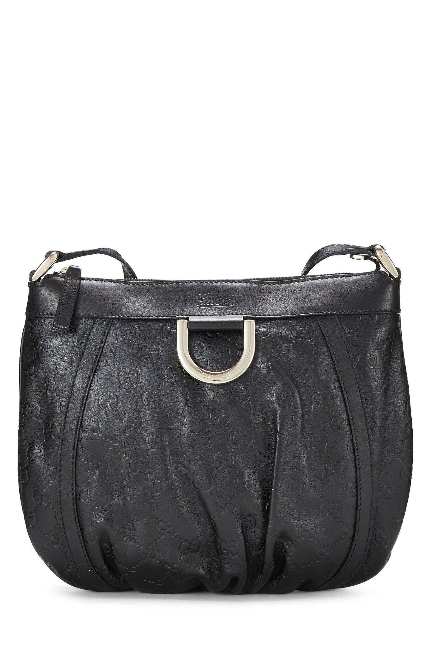 Gucci,  Black Guccissima Abbey Messenger Small, Black