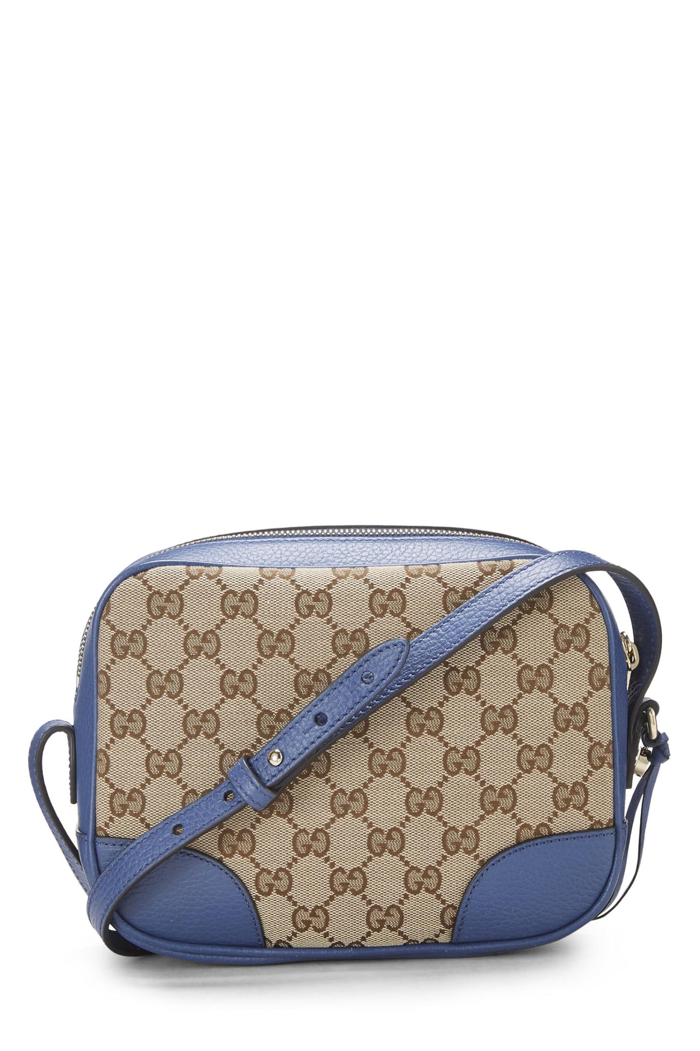 Gucci,  Blue Original GG Canvas Bree Crossbody, Blue