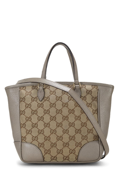 Gucci,  Grey Original GG Canvas Bree Tote Small, Grey