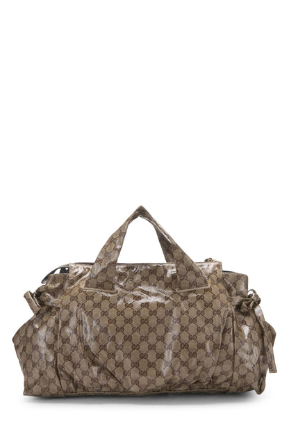 Gucci,  Brown Original GG Crystal Canvas Tote, Brown